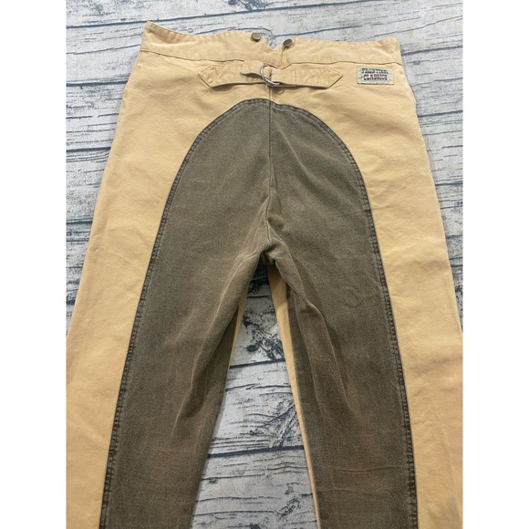 Frontier Classics Vtg (Fits 34x35) Riding Pants Canvas Pants V Notch Buckleback - Picture 1 of 12